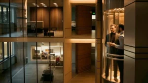 Elevate your Company, men talking in a corporate setting as they discuss messaging and sales lift.